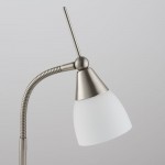 Range - Satin Chrome Touch Table Lamp with White Glass Range - Satin Chrome Touch Table Lamp with White Glass