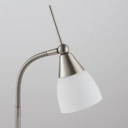 Range - Satin Chrome Touch Table Lamp with White Glass Range - Satin Chrome Touch Table Lamp with White Glass