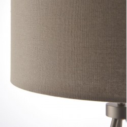 Tri - Matt Nickel Tripod Table Lamp with Grey Shade Tri - Matt Nickel Tripod Table Lamp with Grey Shade