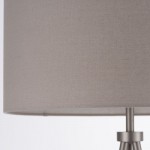 Tri - Matt Nickel Tripod Floor Lamp with Grey Shade Tri - Matt Nickel Tripod Floor Lamp with Grey Shade