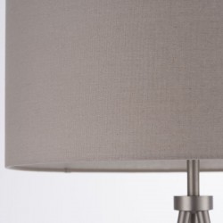 Tri - Matt Nickel Tripod Floor Lamp with Grey Shade