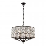 Belle - Dark Bronze 8 Light Pendant with Crystal Belle - Dark Bronze 8 Light Pendant with Crystal