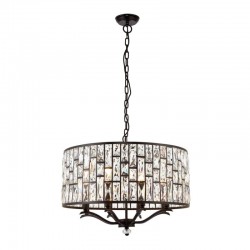 Belle - Dark Bronze 8 Light Pendant with Crystal Belle - Dark Bronze 8 Light Pendant with Crystal