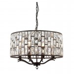 Belle - Dark Bronze 8 Light Pendant with Crystal Belle - Dark Bronze 8 Light Pendant with Crystal