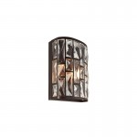 Belle - Dark Bronze Wall Lamp with Crystal