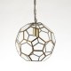 Endon-69784 - Miele - Hexagonal Glass & Antique Brass Single Lantern