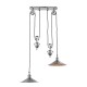 Kitchen Lights - Victoria - Antique Silver 2 Light Rise and Fall Pendant Endon-69840 - Victoria - Antique Silver 2 Light Rise and Fall Pendant