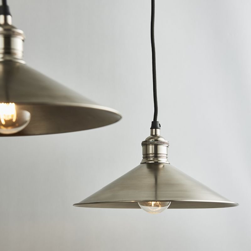 Kitchen Lights - Victoria - Antique Silver 2 Light Rise and Fall Pendant Endon-69840 - Victoria - Antique Silver 2 Light Rise and Fall Pendant