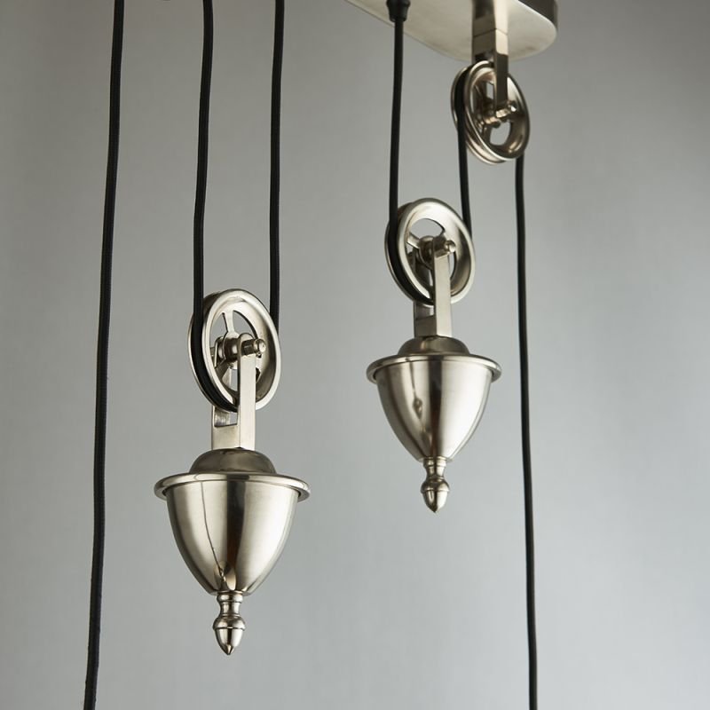 Kitchen Lights - Victoria - Antique Silver 2 Light Rise and Fall Pendant Endon-69840 - Victoria - Antique Silver 2 Light Rise and Fall Pendant