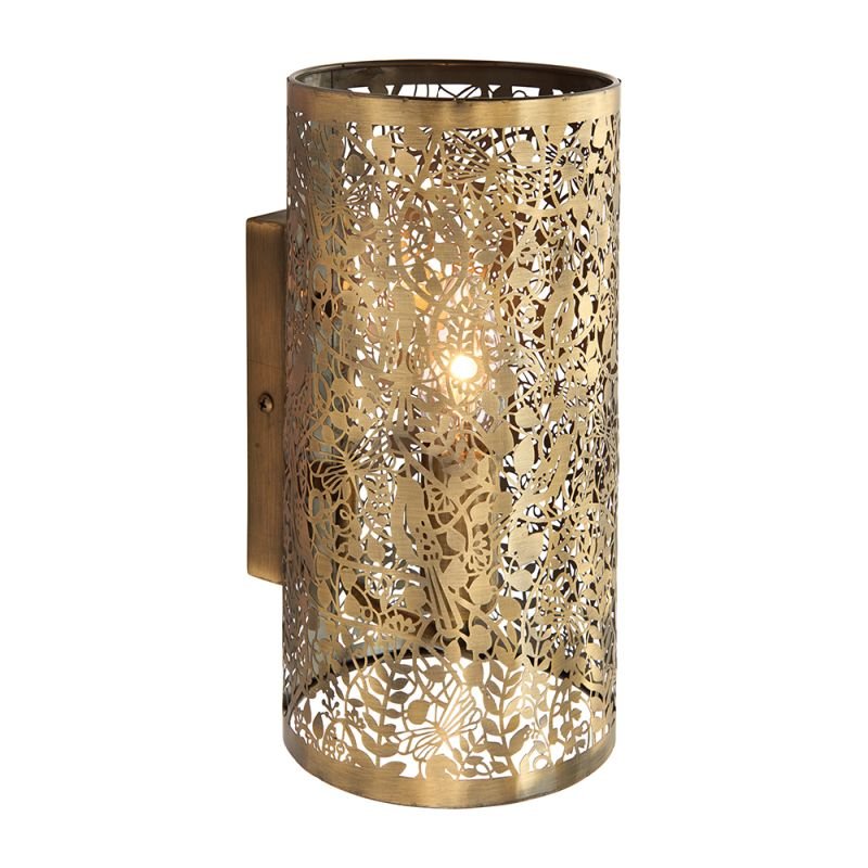 Endon-70105 - Secret Garden - Antique Brass Wall Lamp