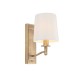 Endon-70246 - Ortona - Vintage White & Matt Antique Brass Wall Lamp