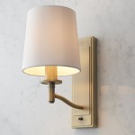 Ortona - Matt Antique Brass Wall Lamp with Vintage White Shade Ortona - Matt Antique Brass Wall Lamp with Vintage White Shade