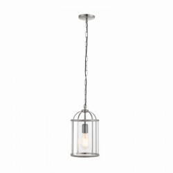 Lambeth - Satin Nickel 1 Light Lantern Pendant Lambeth - Satin Nickel 1 Light Lantern Pendant