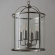Endon-70324 - Lambeth - Satin Nickel with Glass 4 Light Lantern Pendant