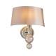 Wall Lights - Darlaston - Grey Shade & Polished Nickel Wall Lamp Endon-70369 - Darlaston - Grey Shade & Polished Nickel Wall Lamp