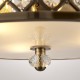 Endon-70558 - Hudson - Crystal & Opal Diffuser with Antique Brass Semi-Flush