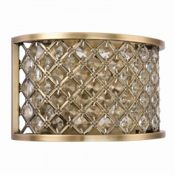 Hudson - Antique Brass Wall Lamp with Crystal Hudson - Antique Brass Wall Lamp with Crystal