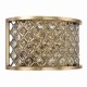 Endon-70559 - Hudson - Crystal with Antique Brass Wall Lamp