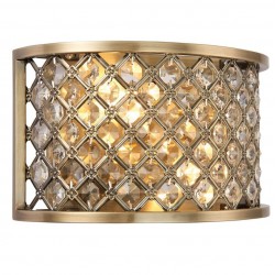 Hudson - Antique Brass Wall Lamp with Crystal Hudson - Antique Brass Wall Lamp with Crystal