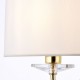 Endon-70562 - Nixon - Brass & Crystal Twin Wall Lamp with Vintage White Shade