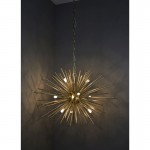 Orta - Satin Brass 9 Light Sputnik Pendant Orta - Satin Brass 9 Light Sputnik Pendant