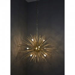 Orta - Satin Brass 9 Light Sputnik Pendant Orta - Satin Brass 9 Light Sputnik Pendant
