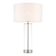 Endon-70600 - Lessina - Vintage White & Clear Glass with Bright Nickel Table Lamp
