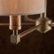 Endon-71345 - Indara - Natural Linen & Hammered Bronze 5 Light Centre Fitting