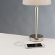 Endon-72175 - Syon - Mink Shade & Bright Nickel with USB Table Lamp