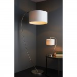 Josephine - Bright Nickel Floor Lamp with White Shade Josephine - Bright Nickel Floor Lamp with White Shade