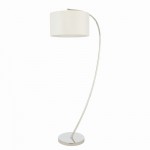Josephine - Bright Nickel Floor Lamp with White Shade Josephine - Bright Nickel Floor Lamp with White Shade
