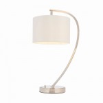 Josephine - Bright Nickel Table Lamp with White Shade Josephine - Bright Nickel Table Lamp with White Shade
