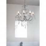 Tabitha - Bathroom Chrome 8 Light Centre Fitting with Crystal Tabitha - Bathroom Chrome 8 Light Centre Fitting with Crystal