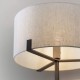 Endon-72634 - Hayfield - Natural Linen Shade with Brushed Bronze Floor Lamp