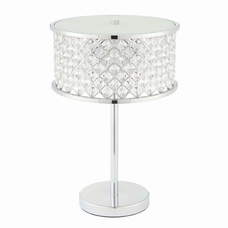 Table & Floor Lamp - Hudson - Crystal & Opal Diffuser with Chrome Table Lamp Endon-72747 - Hudson - Crystal & Opal Diffuser with Chrome Table Lamp