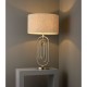 Table & Floor Lamp - Meera - Natural Linen & Antique Silver Table Lamp Endon-72803 - Meera - Natural Linen & Antique Silver Table Lamp