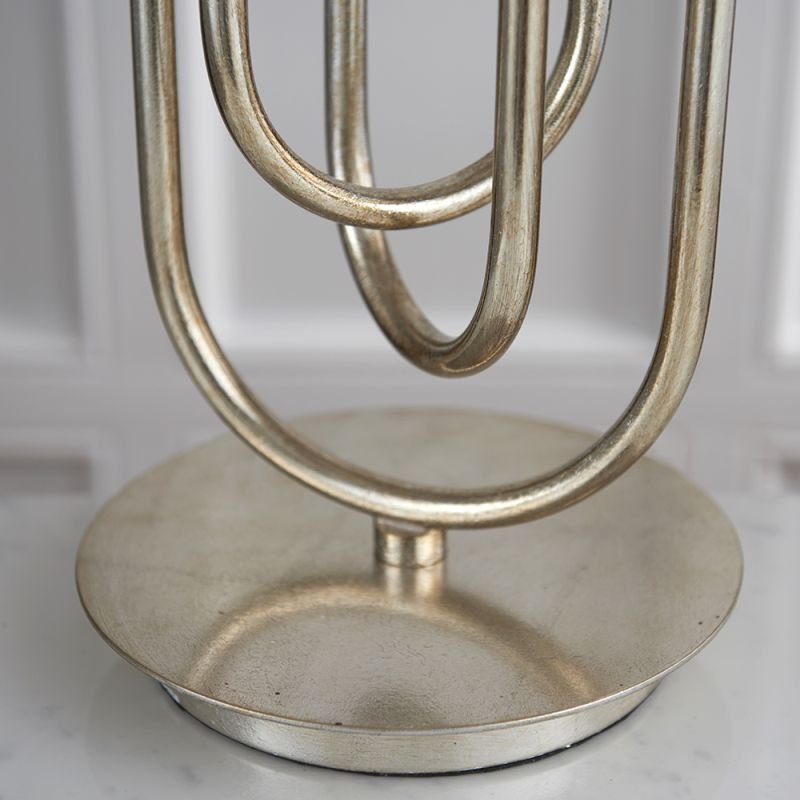 Table & Floor Lamp - Meera - Natural Linen & Antique Silver Table Lamp Endon-72803 - Meera - Natural Linen & Antique Silver Table Lamp