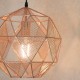 Endon-72815 - Armour - Copper Geometric Cage Pendant