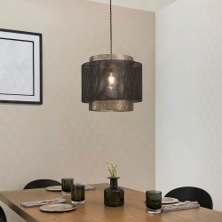 Plexus - Shade Only - Matt Black and Antique Brass Ø 25 cm