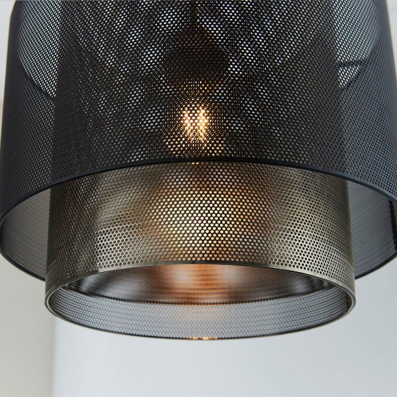 Endon-72829 - Plexus - Shade Only - Matt Black and Antique Brass Ø 25 cm