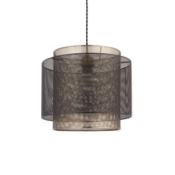 Plexus - Shade Only - Matt Black and Antique Brass Ø 25 cm