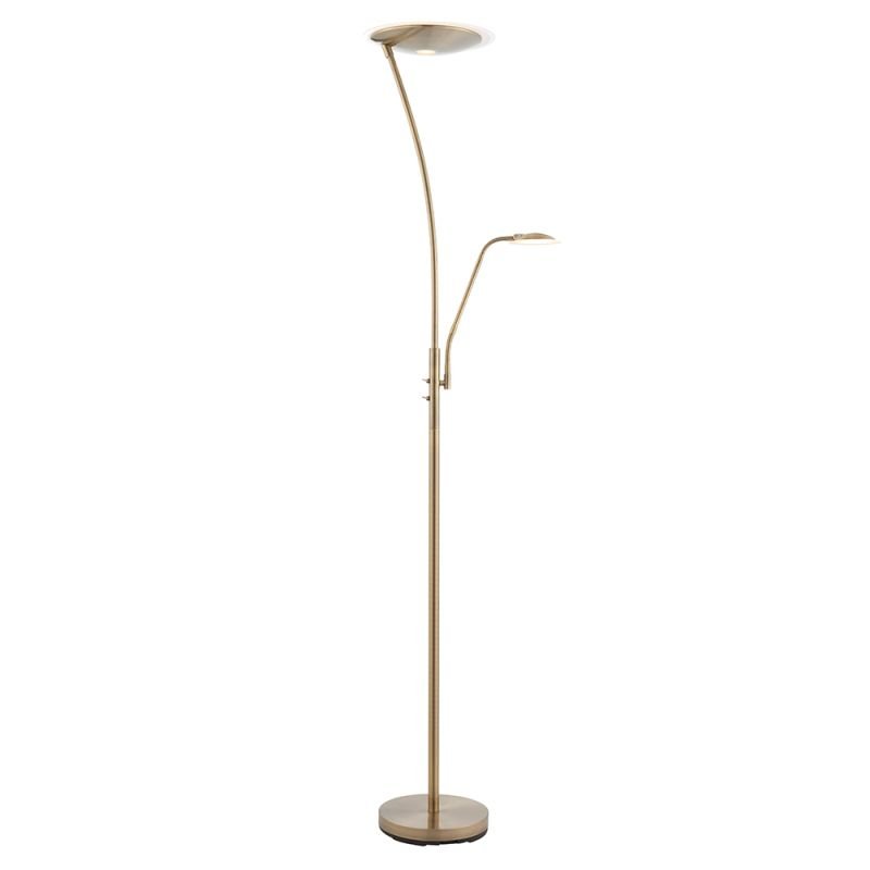 Endon-73080 - Alassio - LED Antique Brass Mother & Child Floor Lamp