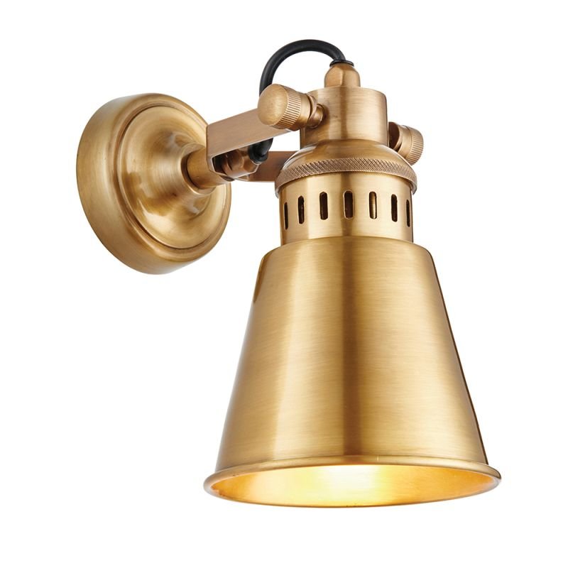 Endon-73104 - Elms - Antique Gold Wall Lamp