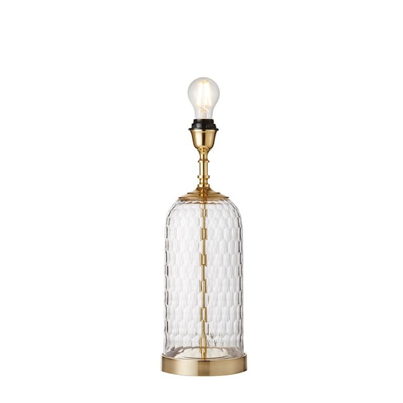 Endon-73106 - Wistow - Base Only - Clear Glass & Gold Table Lamp