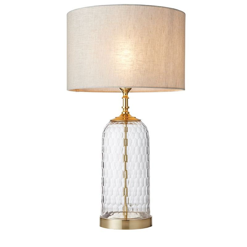 Endon-73106 - Wistow - Base Only - Brass Table Lamp with Clear Glass