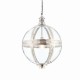 Ceiling Lights - Vienna - Clear Glass & Bright Nickel Big Lantern Pendant Endon-73108 - Vienna - Clear Glass & Bright Nickel Big Lantern Pendant