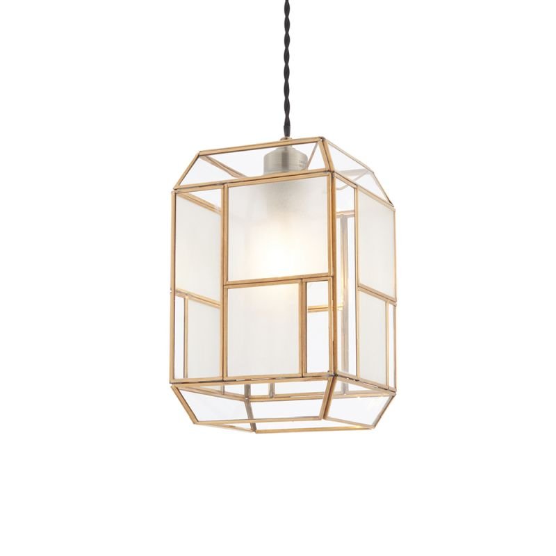 Accessories - Chatsworth - Gold with Clear & Frosted Glass Shade for Pendant Endon-73300 - Chatsworth - Gold with Clear & Frosted Glass Shade for Pendant