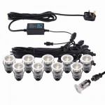 Ikon - Set of 10 Decking Lights ∅2.5 cm CCT 3000K/4000K Ikon - Set of 10 Decking Lights ∅2.5 cm CCT 3000K/4000K