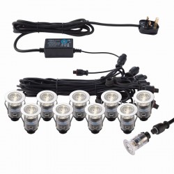Ikon - Set of 10 Decking Lights ∅2.5 cm CCT 3000K/4000K Ikon - Set of 10 Decking Lights ∅2.5 cm CCT 3000K/4000K