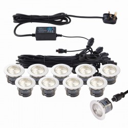 Ikon - Set of 10 Decking Lights ∅4.5 cm CCT 3000K/4000K Ikon - Set of 10 Decking Lights ∅4.5 cm CCT 3000K/4000K